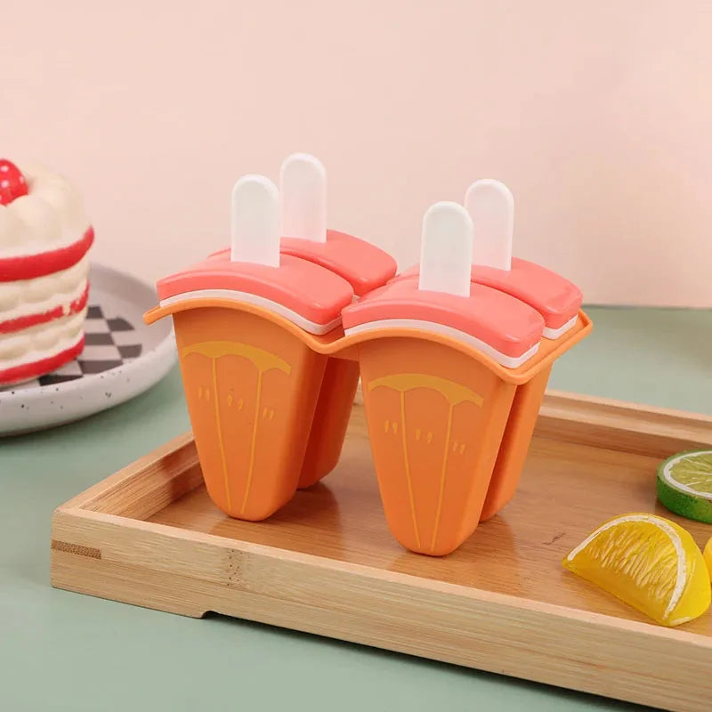 Moule à glace à 4/6 grilles, moule en forme de fruit recouvert, un outil créatif de fabrication de glaces de cuisine DIY pour un usage domestique.