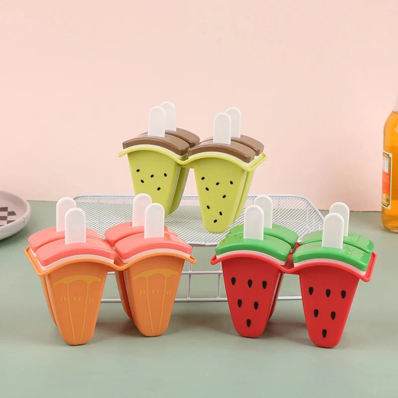 Moule à glace à 4/6 grilles, moule en forme de fruit recouvert, un outil créatif de fabrication de glaces de cuisine DIY pour un usage domestique.