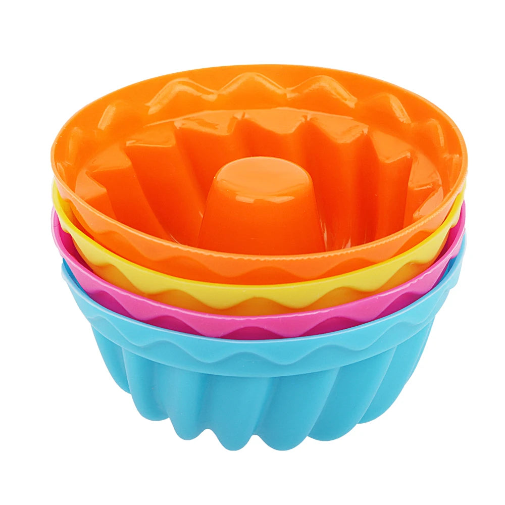 Moule à pudding, cupcake, muffin, beignet, antiadhésif, en silicone, 12 pièces/ensemble, en forme de filetage