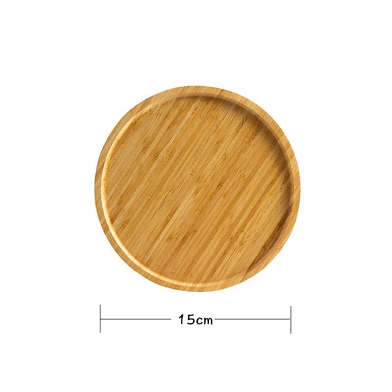 Plateau de service rond en bambou, vaisselle de pâtisserie, planche de palette en bois écologique, outils de cuisine, plateau à thé, décoration de la maison 2025