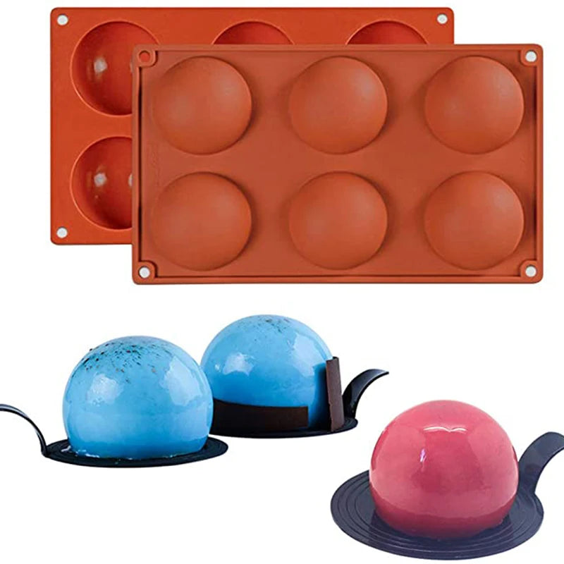 Moule en silicone demi-sphère pour la cuisson de demi-boules de chocolat, de bonbons, de dômes, de mousses, de gâteaux, d'outils de pâtisserie, de bombes de graisse rondes, de fournitures de cuisine