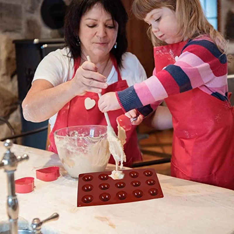 Moule en silicone demi-sphère pour la cuisson de demi-boules de chocolat, de bonbons, de dômes, de mousses, de gâteaux, d'outils de pâtisserie, de bombes de graisse rondes, de fournitures de cuisine