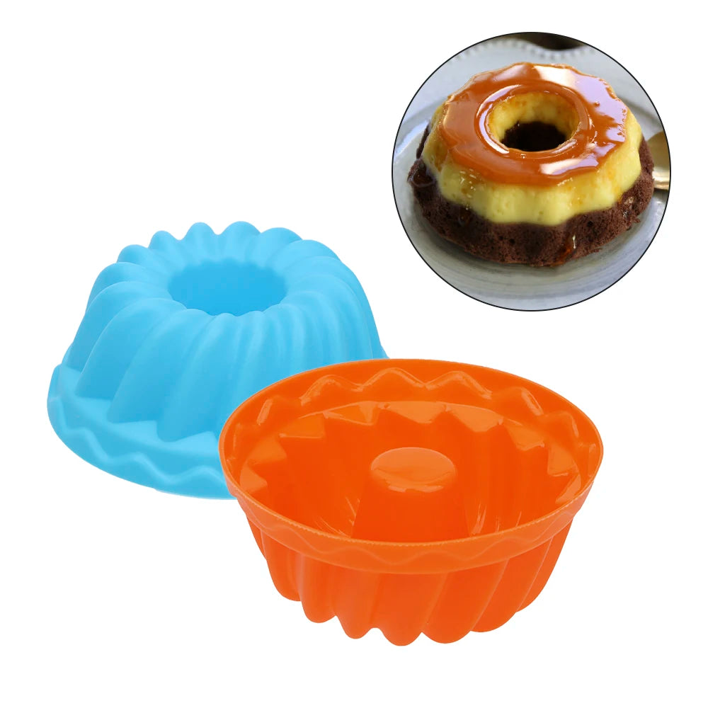 Moule à pudding, cupcake, muffin, beignet, antiadhésif, en silicone, 12 pièces/ensemble, en forme de filetage