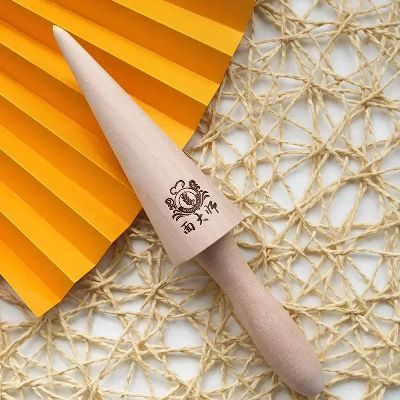 Wooden Egg Roll Ice Cream Cone Mold, Spiral Croissants, Horn Moulds, Omelet Waffle Roller, Pastry Mold, Kitchen Baking Tool
