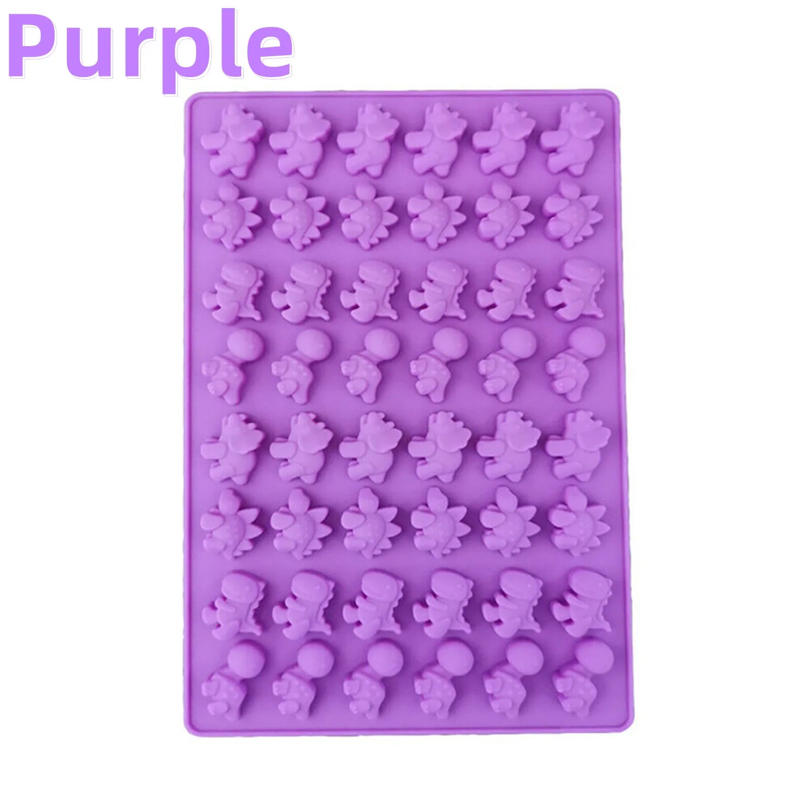 Moule à chocolat dinosaure 48 cavités, moule à bonbons en silicone en forme de coquille de dinosaure avec compte-gouttes, bac à glaçons mignon à faire soi-même, moule à fondant pour bonbons QQ