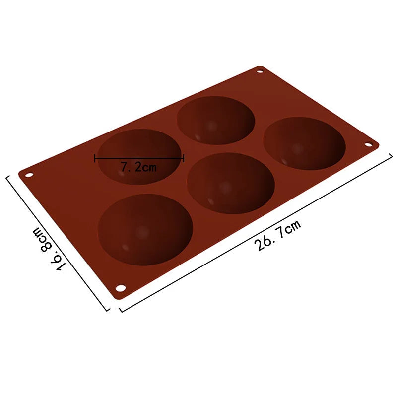 Moule en silicone demi-sphère pour la cuisson de demi-boules de chocolat, de bonbons, de dômes, de mousses, de gâteaux, d'outils de pâtisserie, de bombes de graisse rondes, de fournitures de cuisine