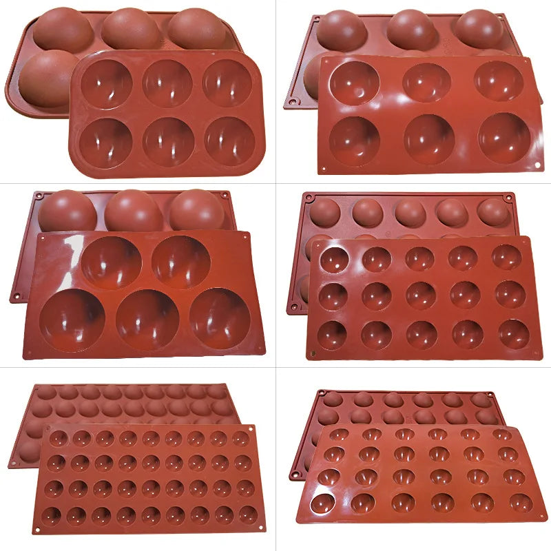 Moule à gâteau en silicone semi-rond pour mousse, sandwich, gâteau de lune, boule de chocolat, outil de cuisson