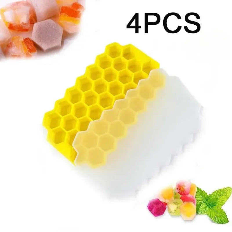 Bac à glaçons 148 grilles avec couvercle en silicone pour réfrigérateur, adapté aux petits moules à glaçons, facile à démouler