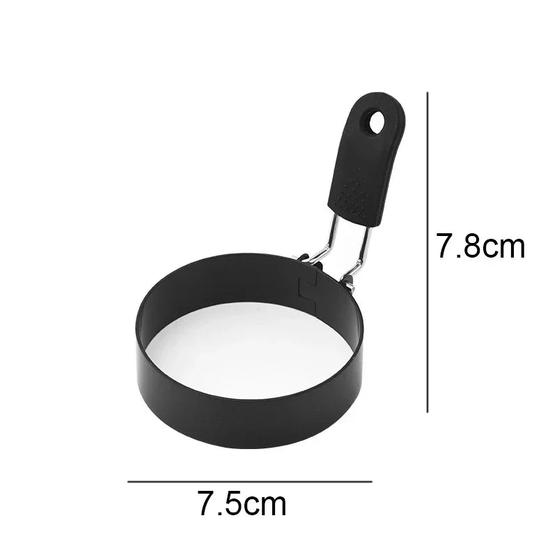 Moule à œufs frits en acier inoxydable,anneaux d'omelette, outils de cuisson, accessoires de cuisine