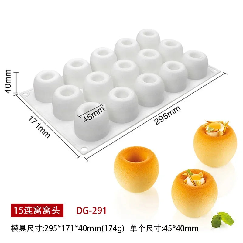 15 moules en silicone pour gâteau mousse Lian Wowotou, pour mousse française, chocolat, mantou, accessoires de pâtisserie