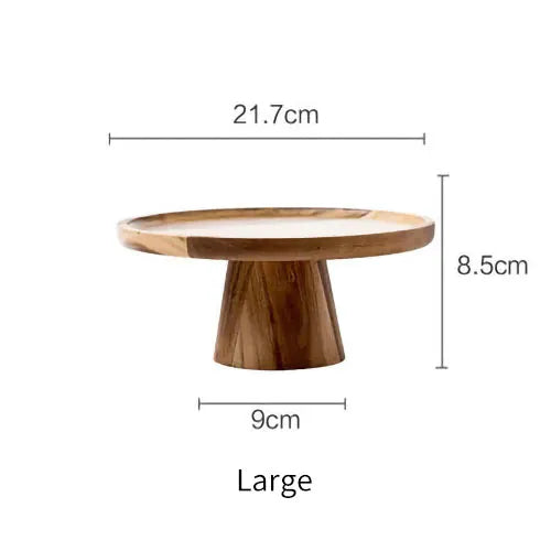 Kemorela Plateau à gâteaux en bois haut de gamme, plateaux de service créatifs pour aliments, plateau à desserts en bois naturel écologique, plateau à collations pour fruits, décoration d'intérieur