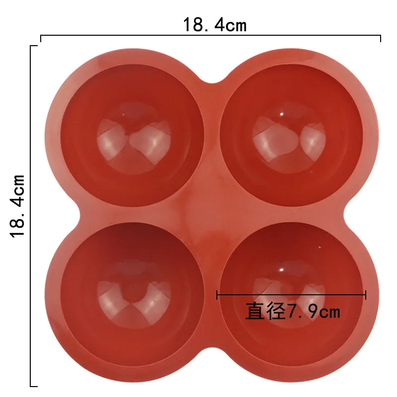 Moule en silicone demi-sphère pour la cuisson de demi-boules de chocolat, de bonbons, de dômes, de mousses, de gâteaux, d'outils de pâtisserie, de bombes de graisse rondes, de fournitures de cuisine