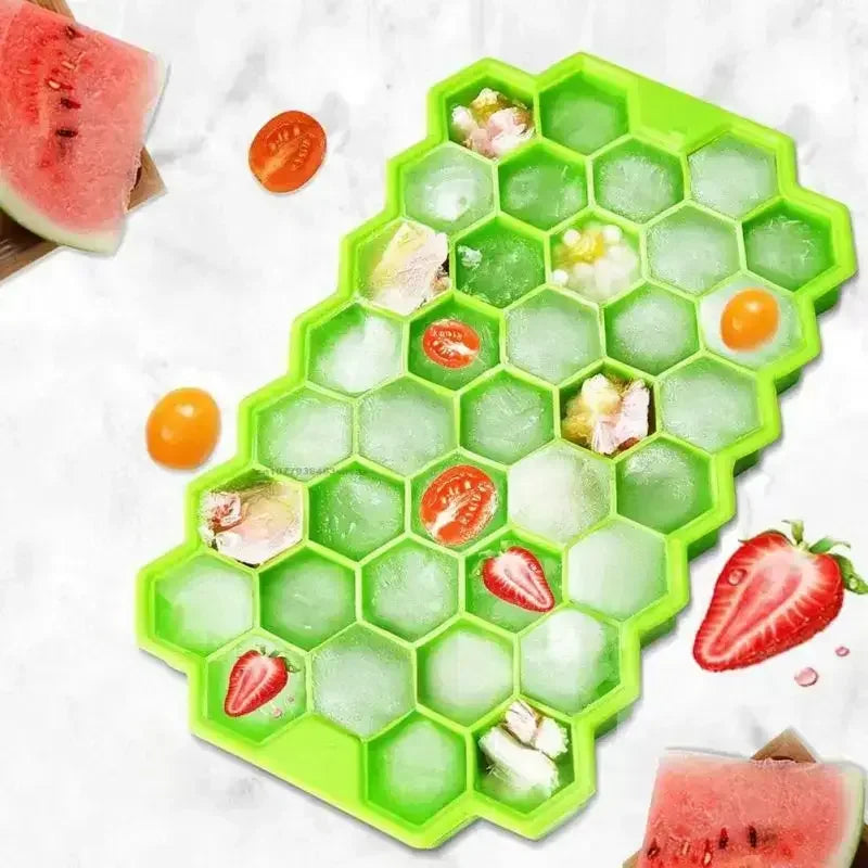 Bac à glaçons 148 grilles avec couvercle en silicone pour réfrigérateur, adapté aux petits moules à glaçons, facile à démouler