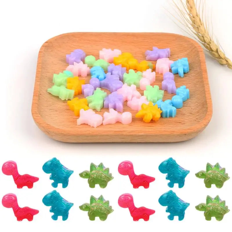Moule à chocolat dinosaure 48 cavités, moule à bonbons en silicone en forme de coquille de dinosaure avec compte-gouttes, bac à glaçons mignon à faire soi-même, moule à fondant pour bonbons QQ
