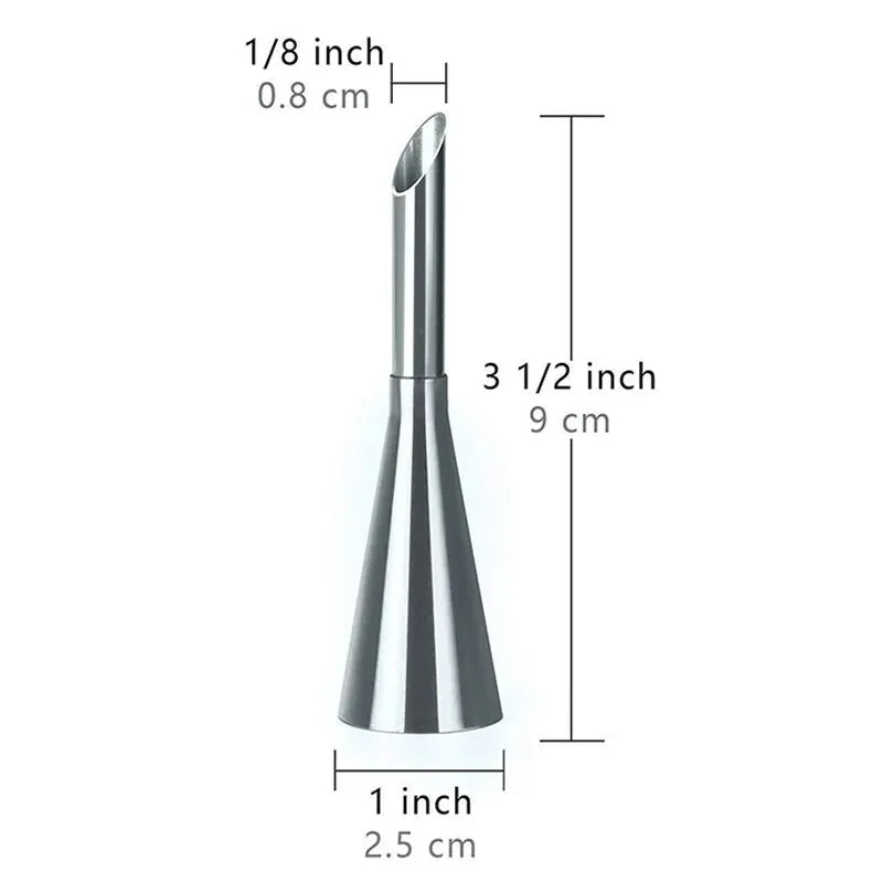 1 pièce en acier inoxydable Puff Mouth Cake Puff Cream Flower Squeezer Western Pâtisserie Gâteau Outil de cuisson Encadré Bouche Cuisson Ensemble Buse
