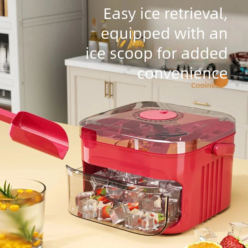 Machine à glaçons 50 grilles, nouvelle grande capacité - Ensemble d'outils de fabrication de boules de glace en plastique de qualité alimentaire à double couche