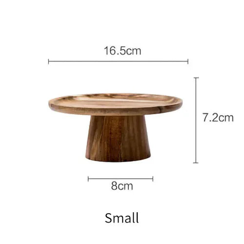 Kemorela Plateau à gâteaux en bois haut de gamme, plateaux de service créatifs pour aliments, plateau à desserts en bois naturel écologique, plateau à collations pour fruits, décoration d'intérieur