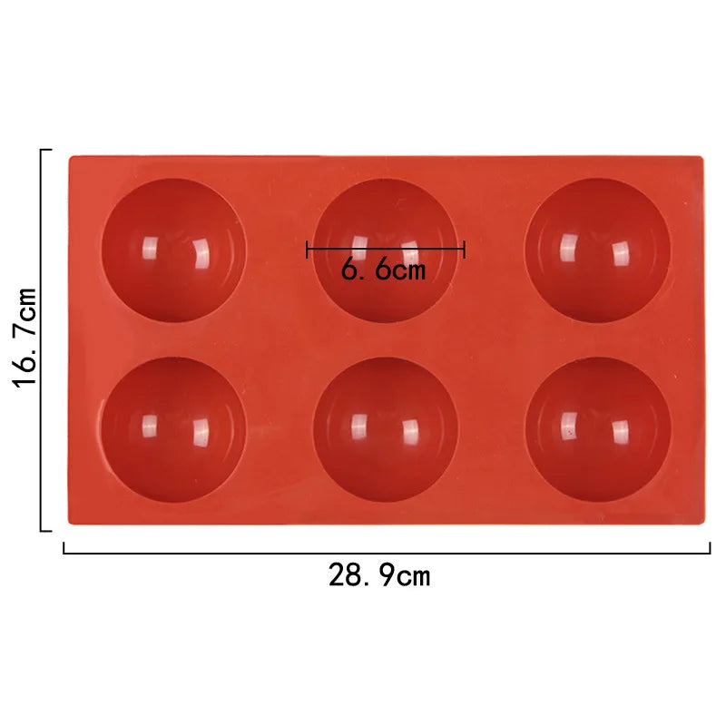 Moule en silicone demi-sphère pour la cuisson de demi-boules de chocolat, de bonbons, de dômes, de mousses, de gâteaux, d'outils de pâtisserie, de bombes de graisse rondes, de fournitures de cuisine
