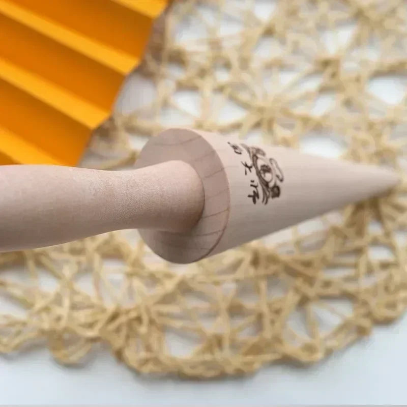 Wooden Egg Roll Ice Cream Cone Mold, Spiral Croissants, Horn Moulds, Omelet Waffle Roller, Pastry Mold, Kitchen Baking Tool