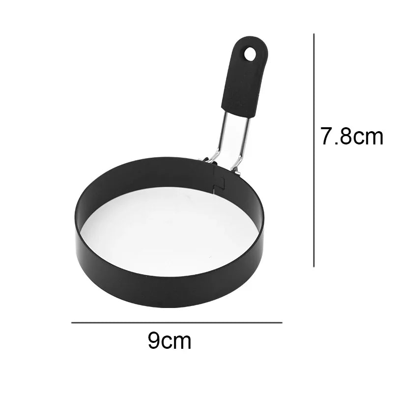 Moule à œufs frits en acier inoxydable,anneaux d'omelette, outils de cuisson, accessoires de cuisine