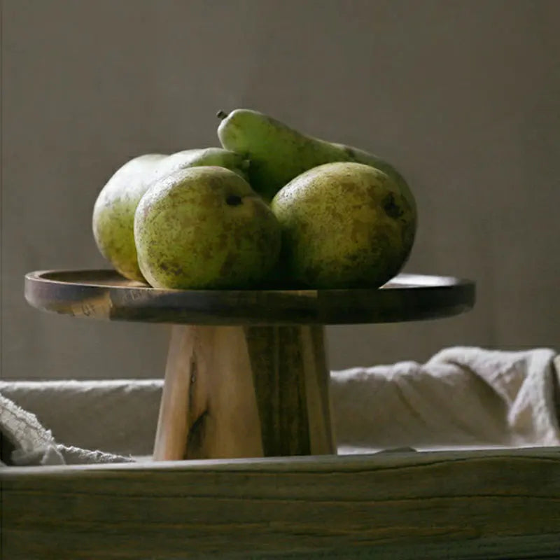 Kemorela Plateau à gâteaux en bois haut de gamme, plateaux de service créatifs pour aliments, plateau à desserts en bois naturel écologique, plateau à collations pour fruits, décoration d'intérieur