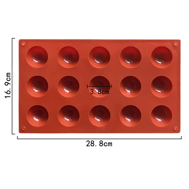 Moule en silicone demi-sphère pour la cuisson de demi-boules de chocolat, de bonbons, de dômes, de mousses, de gâteaux, d'outils de pâtisserie, de bombes de graisse rondes, de fournitures de cuisine
