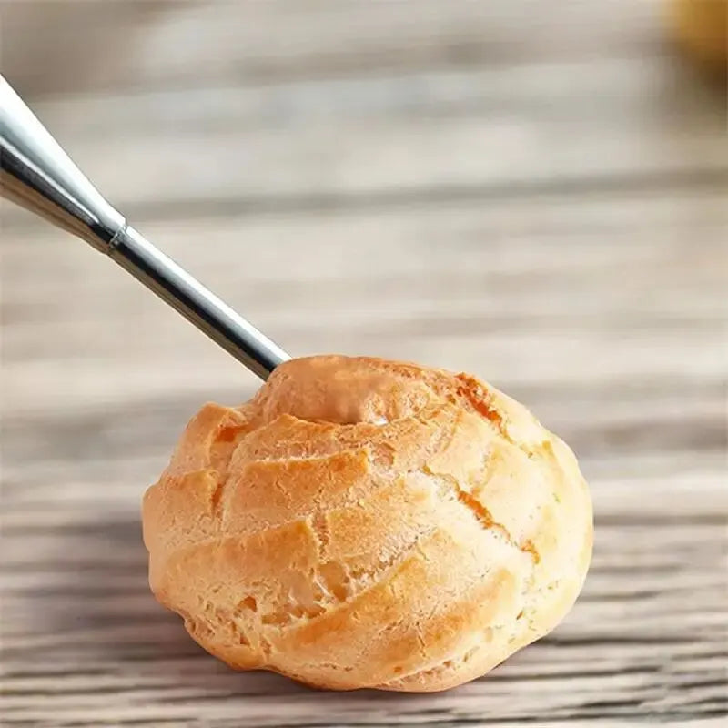 1 pièce en acier inoxydable Puff Mouth Cake Puff Cream Flower Squeezer Western Pâtisserie Gâteau Outil de cuisson Encadré Bouche Cuisson Ensemble Buse