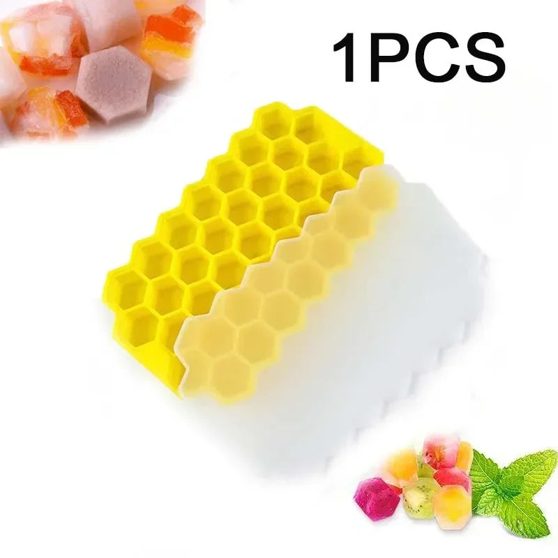 Bac à glaçons 148 grilles avec couvercle en silicone pour réfrigérateur, adapté aux petits moules à glaçons, facile à démouler