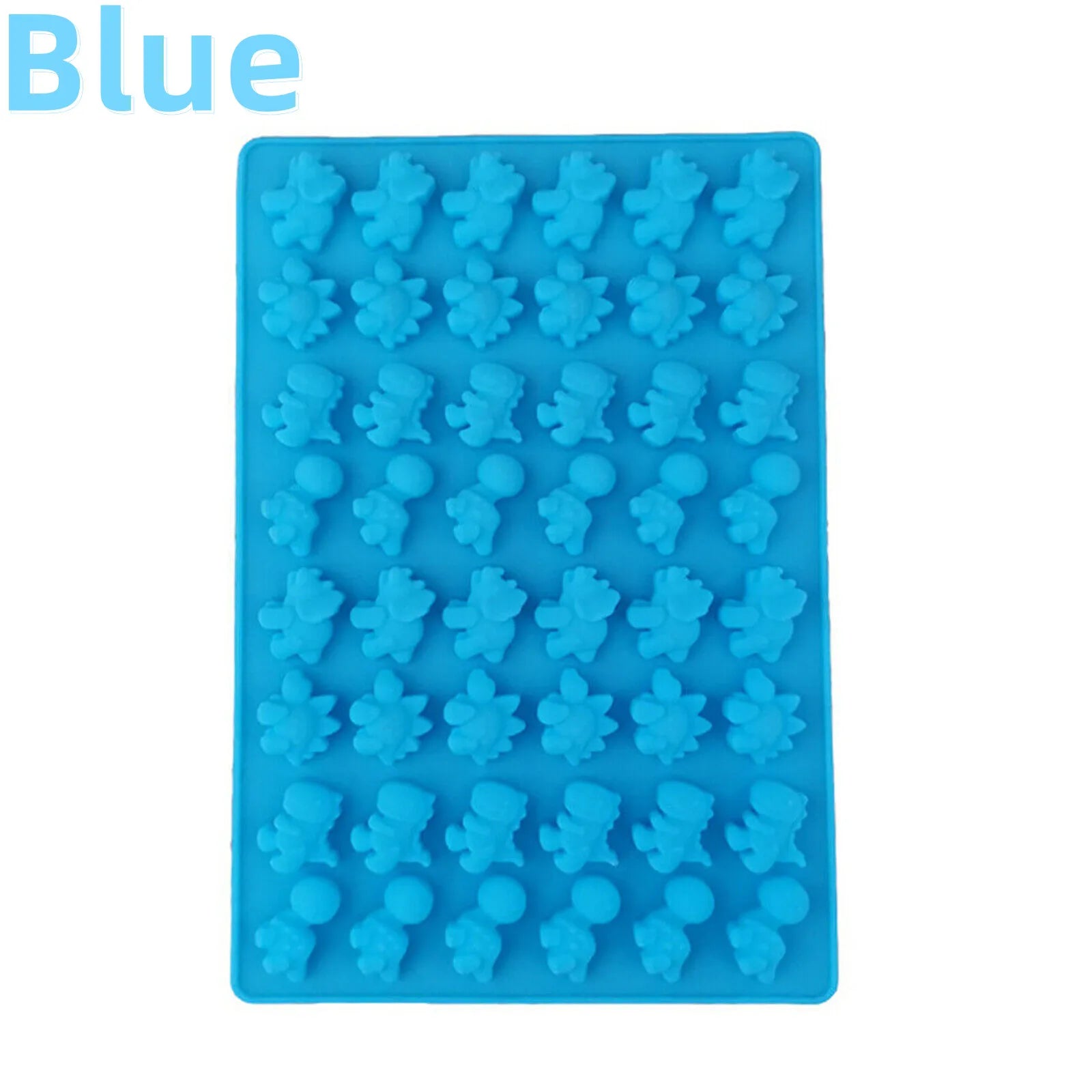 Moule à chocolat dinosaure 48 cavités, moule à bonbons en silicone en forme de coquille de dinosaure avec compte-gouttes, bac à glaçons mignon à faire soi-même, moule à fondant pour bonbons QQ