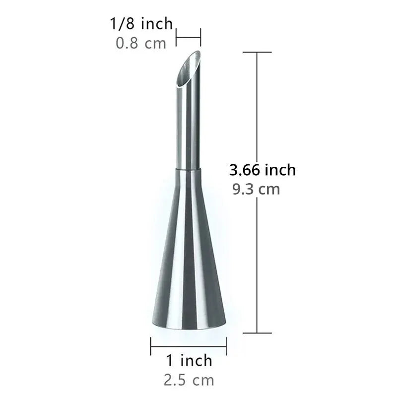 1 pièce en acier inoxydable Puff Mouth Cake Puff Cream Flower Squeezer Western Pâtisserie Gâteau Outil de cuisson Encadré Bouche Cuisson Ensemble Buse