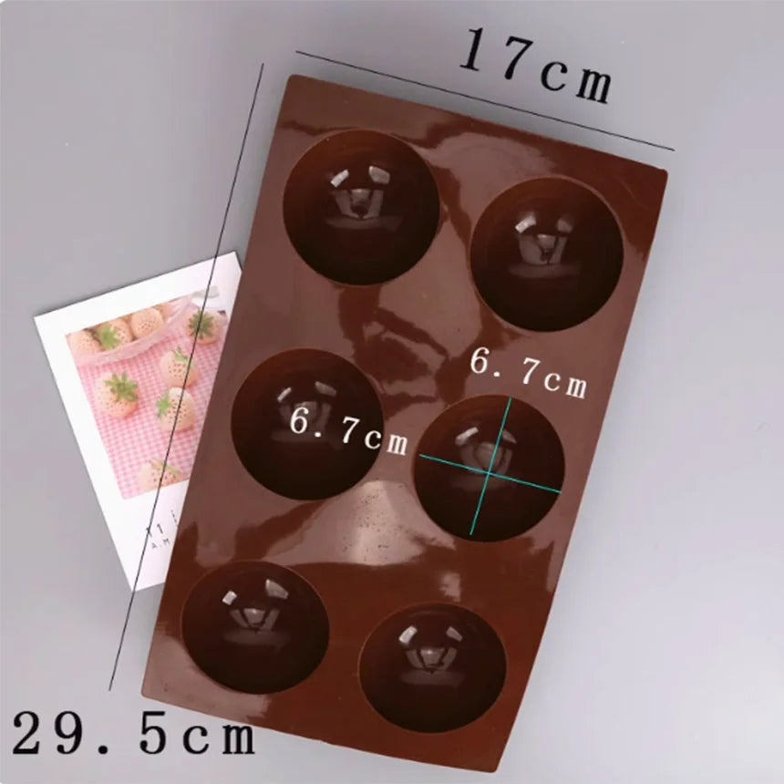 Moule à gâteau en silicone semi-rond pour mousse, sandwich, gâteau de lune, boule de chocolat, outil de cuisson