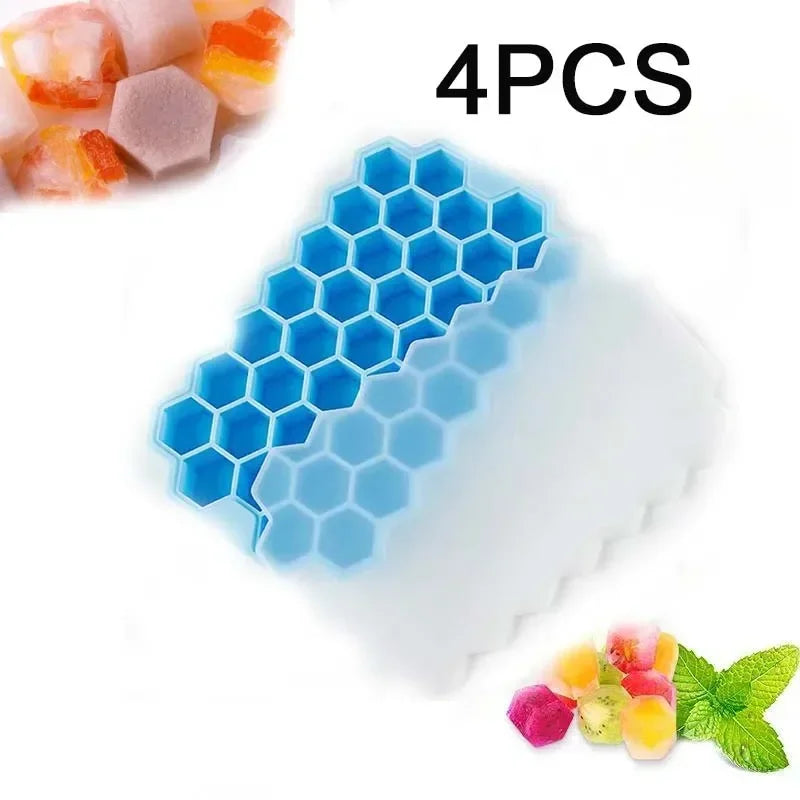 Bac à glaçons 148 grilles avec couvercle en silicone pour réfrigérateur, adapté aux petits moules à glaçons, facile à démouler