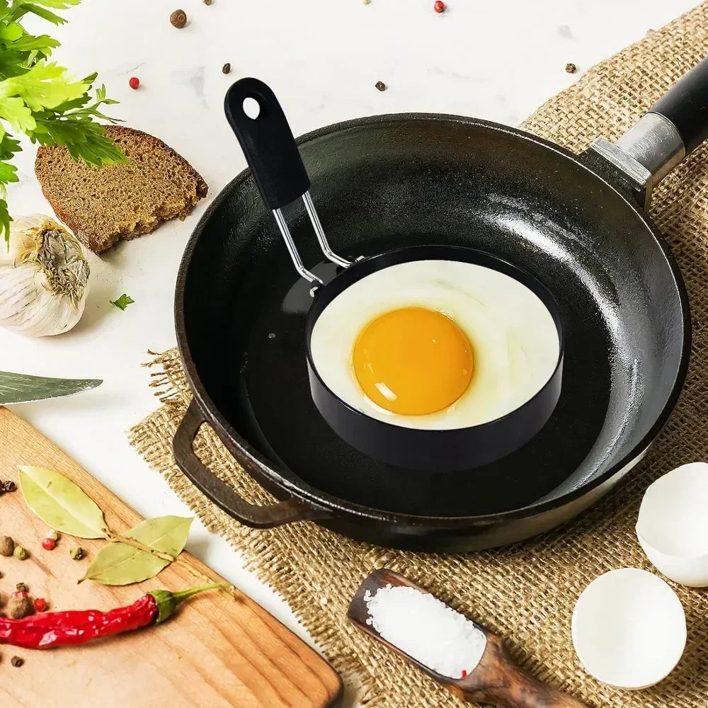 Moule à œufs frits en acier inoxydable,anneaux d'omelette, outils de cuisson, accessoires de cuisine