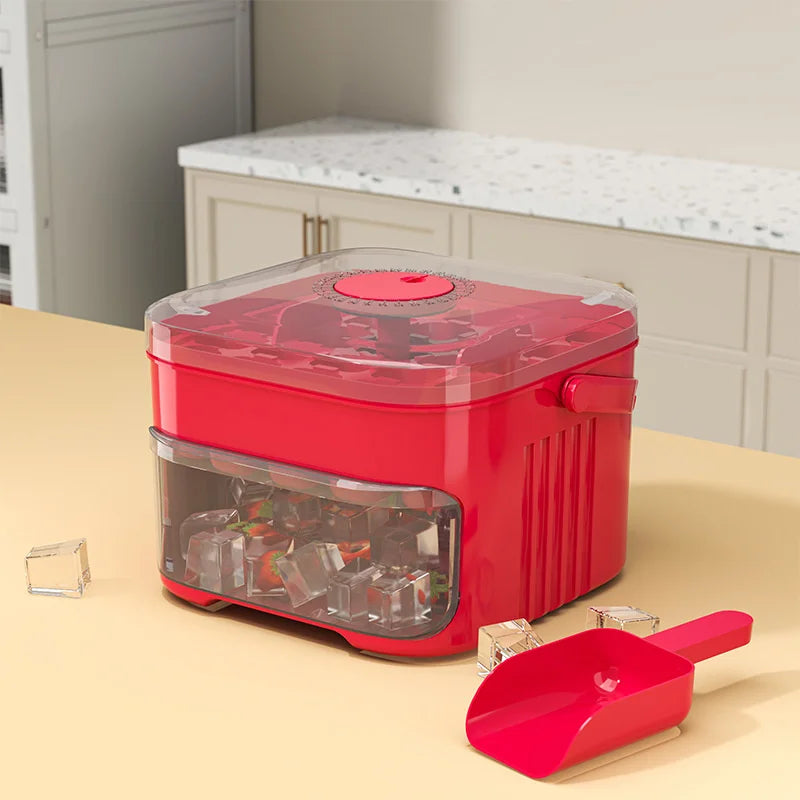 Machine à glaçons 50 grilles, nouvelle grande capacité - Ensemble d'outils de fabrication de boules de glace en plastique de qualité alimentaire à double couche