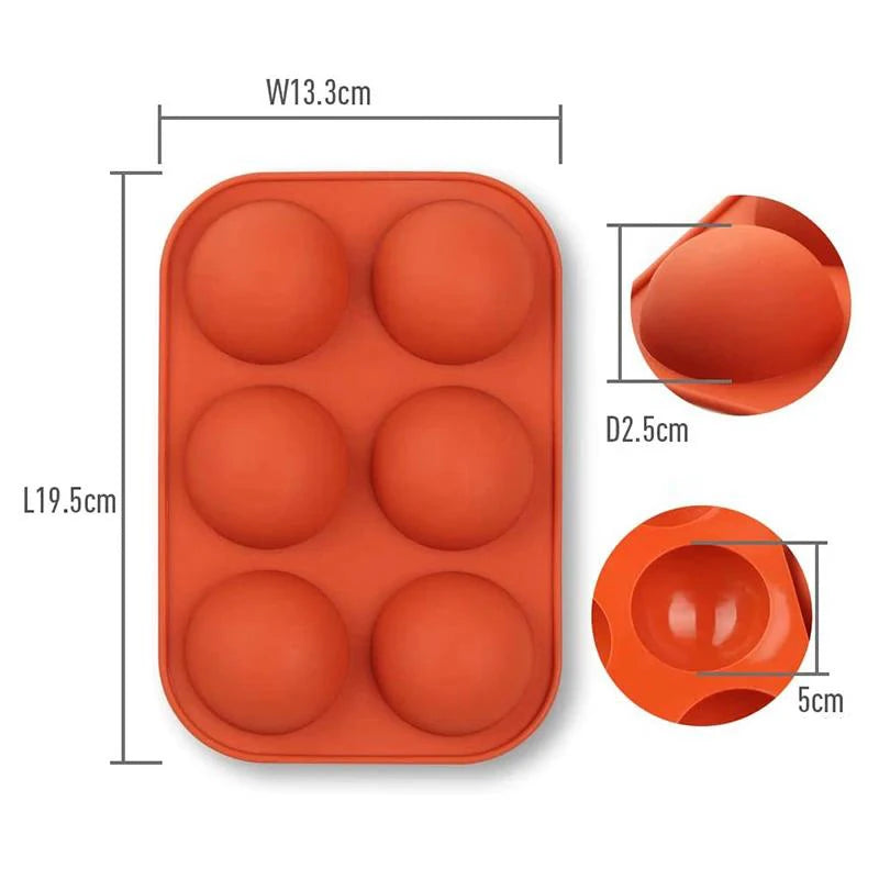 Moule en silicone demi-sphère pour la cuisson de demi-boules de chocolat, de bonbons, de dômes, de mousses, de gâteaux, d'outils de pâtisserie, de bombes de graisse rondes, de fournitures de cuisine