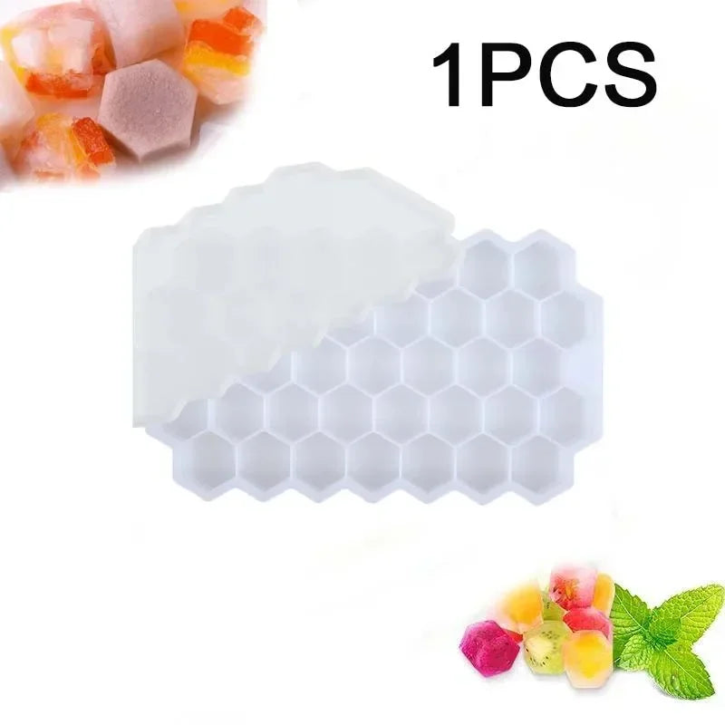 Bac à glaçons 148 grilles avec couvercle en silicone pour réfrigérateur, adapté aux petits moules à glaçons, facile à démouler