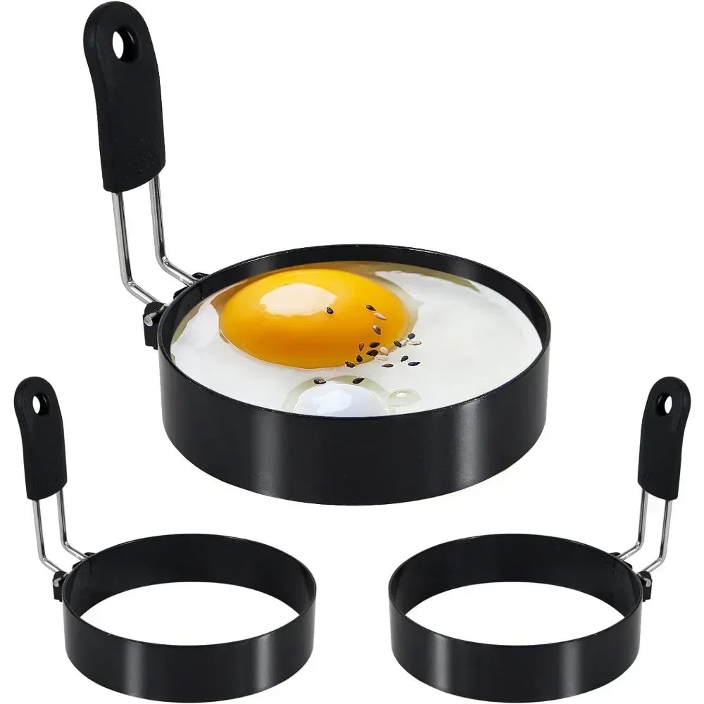 Moule à œufs frits en acier inoxydable,anneaux d'omelette, outils de cuisson, accessoires de cuisine