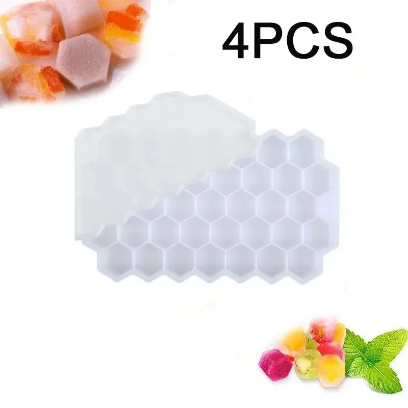 Bac à glaçons 148 grilles avec couvercle en silicone pour réfrigérateur, adapté aux petits moules à glaçons, facile à démouler